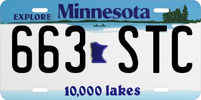 MN license plate 663STC