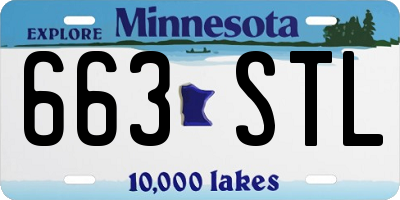 MN license plate 663STL