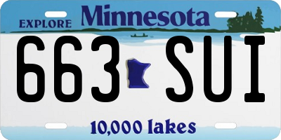 MN license plate 663SUI