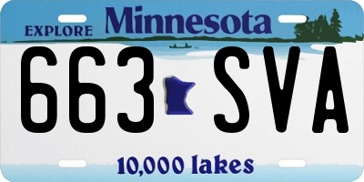 MN license plate 663SVA