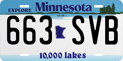 MN license plate 663SVB