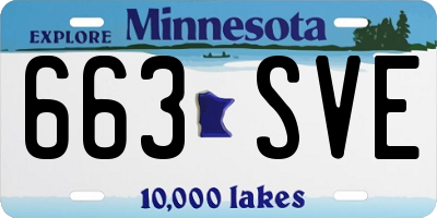 MN license plate 663SVE