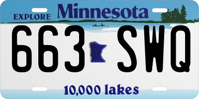 MN license plate 663SWQ