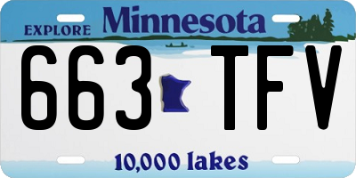 MN license plate 663TFV