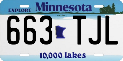 MN license plate 663TJL