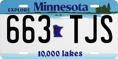 MN license plate 663TJS