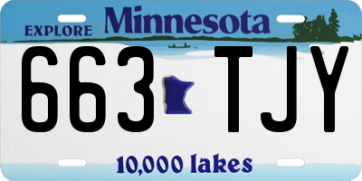 MN license plate 663TJY