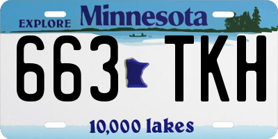 MN license plate 663TKH
