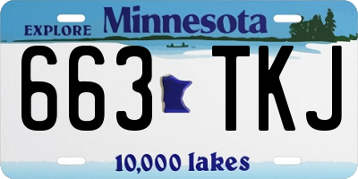 MN license plate 663TKJ