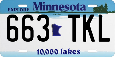 MN license plate 663TKL