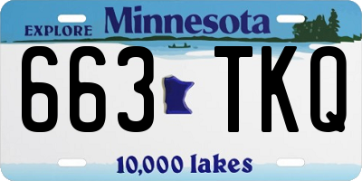 MN license plate 663TKQ