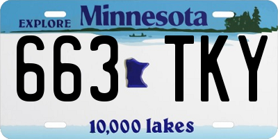MN license plate 663TKY