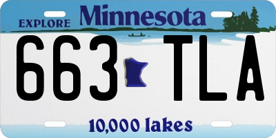 MN license plate 663TLA
