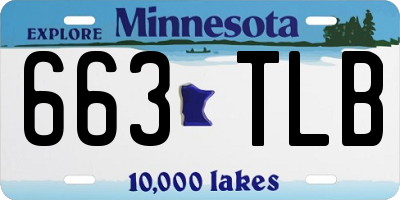 MN license plate 663TLB
