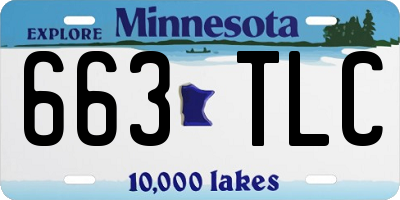 MN license plate 663TLC