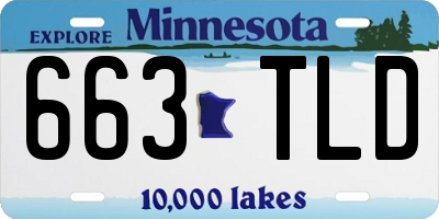 MN license plate 663TLD