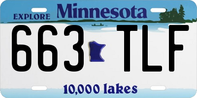 MN license plate 663TLF