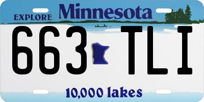 MN license plate 663TLI