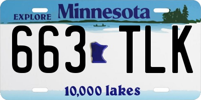 MN license plate 663TLK