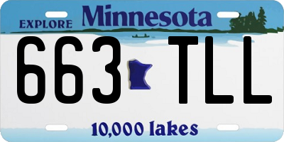 MN license plate 663TLL