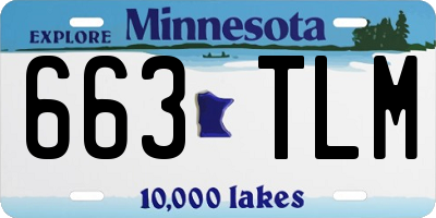 MN license plate 663TLM