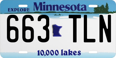 MN license plate 663TLN