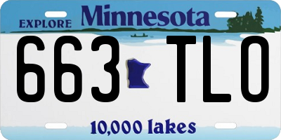 MN license plate 663TLO