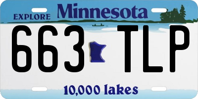 MN license plate 663TLP