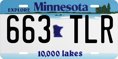 MN license plate 663TLR