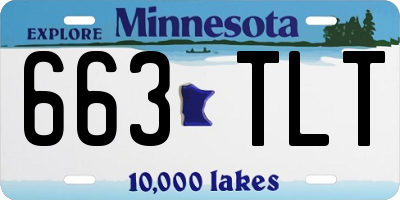 MN license plate 663TLT