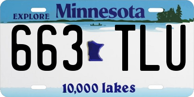 MN license plate 663TLU