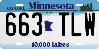 MN license plate 663TLW