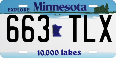 MN license plate 663TLX