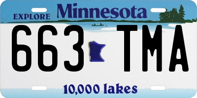 MN license plate 663TMA