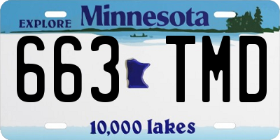 MN license plate 663TMD