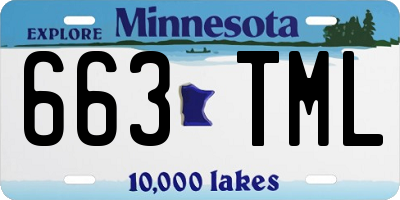 MN license plate 663TML