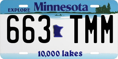 MN license plate 663TMM
