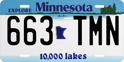 MN license plate 663TMN