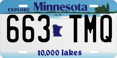 MN license plate 663TMQ