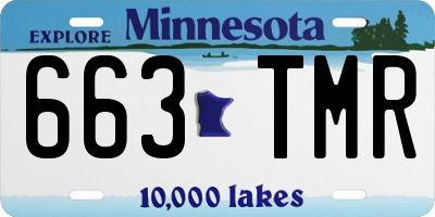 MN license plate 663TMR