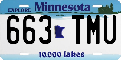 MN license plate 663TMU