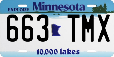 MN license plate 663TMX