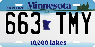 MN license plate 663TMY
