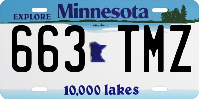 MN license plate 663TMZ