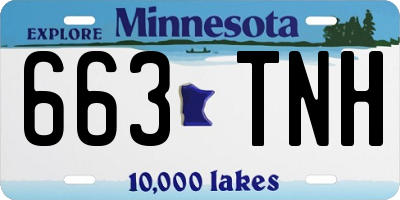 MN license plate 663TNH