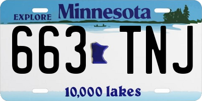 MN license plate 663TNJ