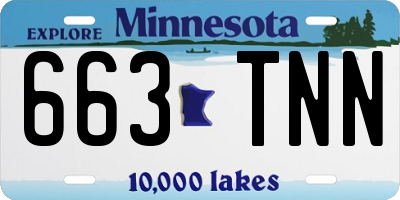 MN license plate 663TNN