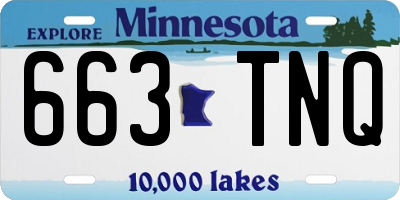 MN license plate 663TNQ