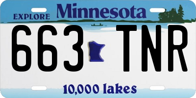 MN license plate 663TNR