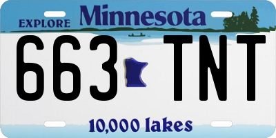 MN license plate 663TNT